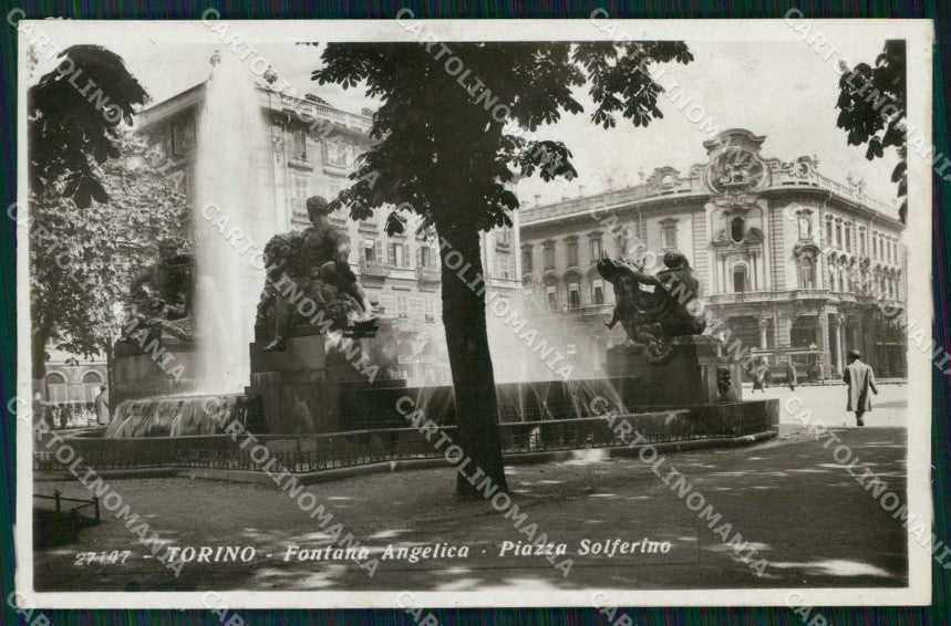 Torino Città Fontana Angelica Piazza Solferino Foto cartolina MZ6852 – fronte