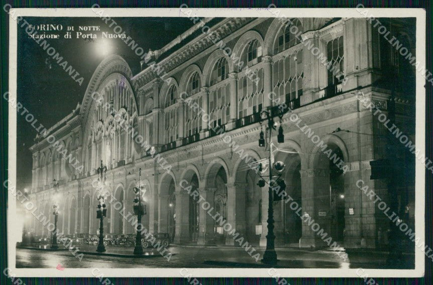 Torino Città Stazione Porta Nuova Notturno Foto cartolina MZ6865 – fronte