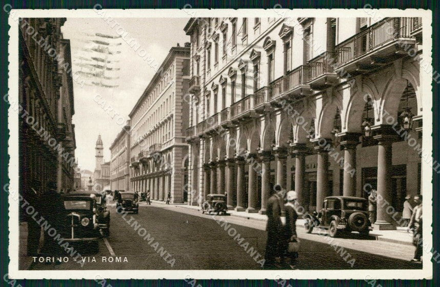 Torino Città Via Roma Automobili Foto cartolina MZ6870 – fronte