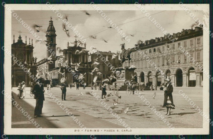 Torino Città Piazza San Carlo Piccioni Foto cartolina MZ6874 – fronte