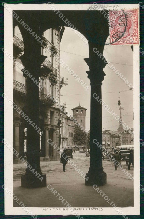 Torino Città Piazza Castello Tram Foto cartolina MZ6877 – fronte