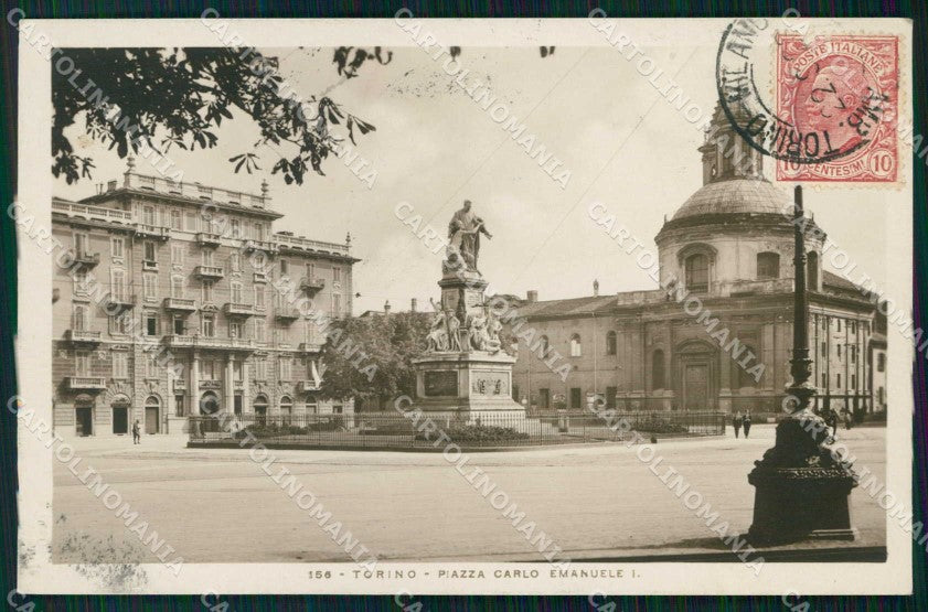 Torino Città Piazza Carlo Emanuele I Foto cartolina MZ6879 – fronte