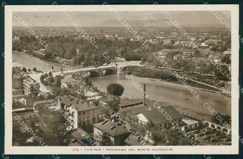 Torino Città Veduta dal Monte dei Cappuccini Foto cartolina MZ6880 – fronte