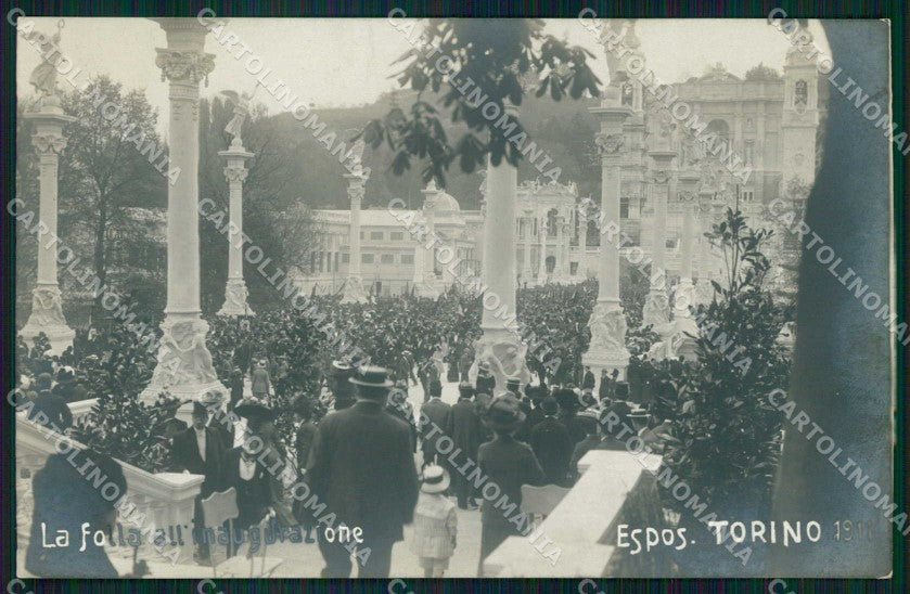 Torino Città Esposizione 1911 Folla Inaugurazione Foto cartolina MZ6895 – fronte