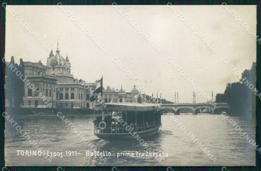 Torino Città Esposizione 1911 Battello Prima Traversata Foto cartolina MZ6897 – fronte