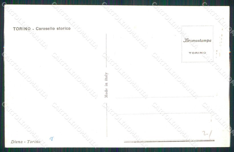 Torino Città Carosello Storico Foto cartolina MZ6912 – retro