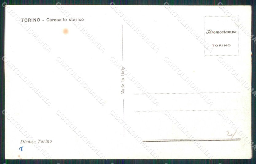 Torino Città Carosello Storico Foto cartolina MZ6913 – retro