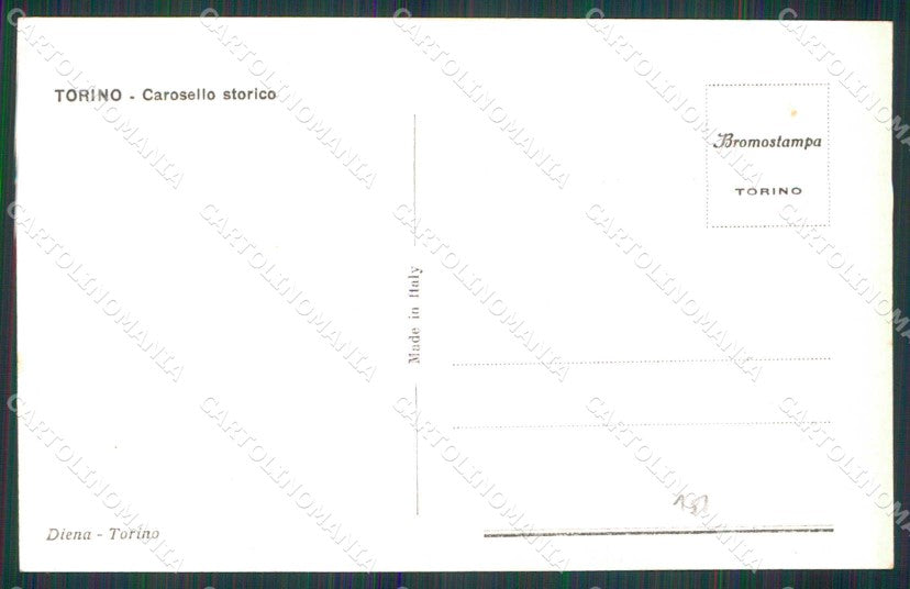 Torino Città Carosello Storico Foto cartolina MZ6916 – retro