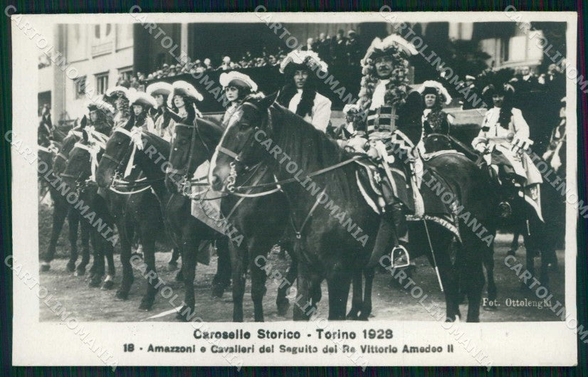 Torino Città Carosello Storico Re Vittorio Amedeo II Foto cartolina MZ6928 – fronte