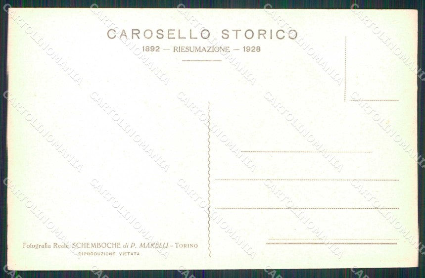 Torino Città Carosello Storico Costumi cartolina MZ6931 – retro