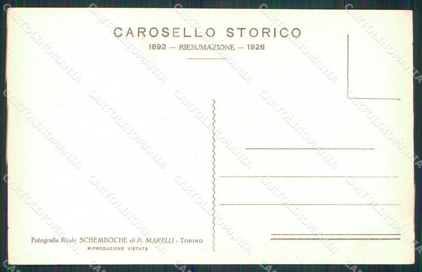 Torino Città Carosello Storico Costumi cartolina MZ6932 – retro
