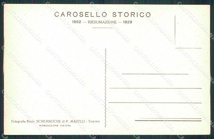 Torino Città Carosello Storico Costumi cartolina MZ6933 – retro