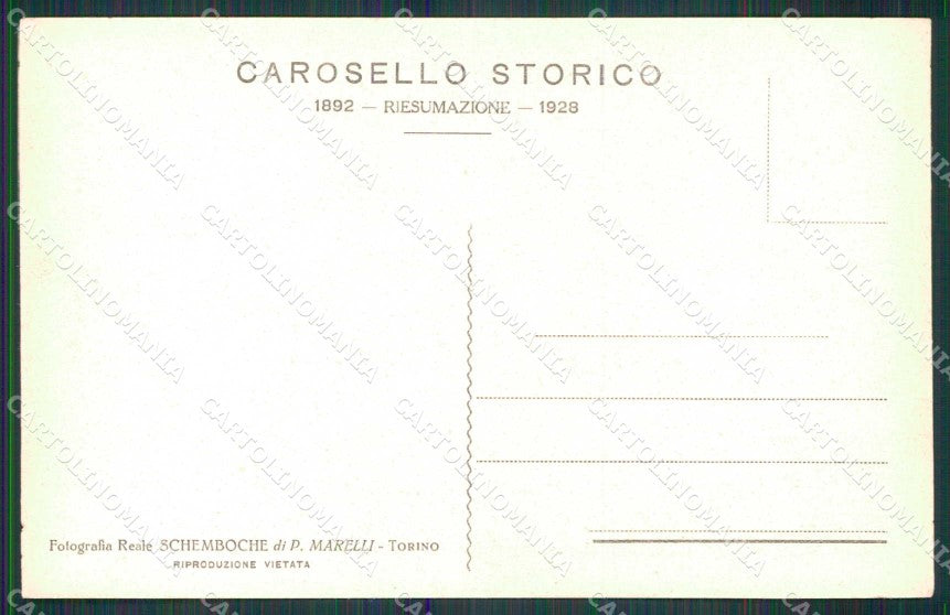 Torino Città Carosello Storico Costumi cartolina MZ6934 – retro