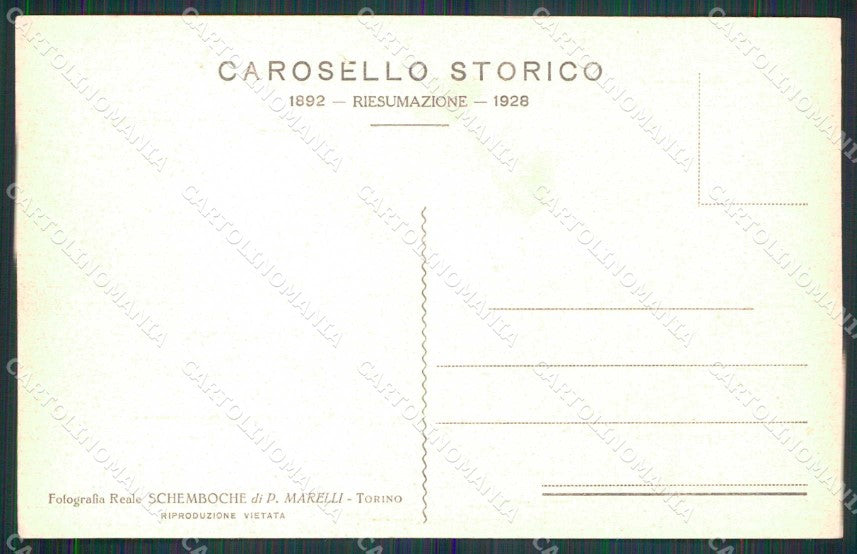 Torino Città Carosello Storico Costumi cartolina MZ6935 – retro