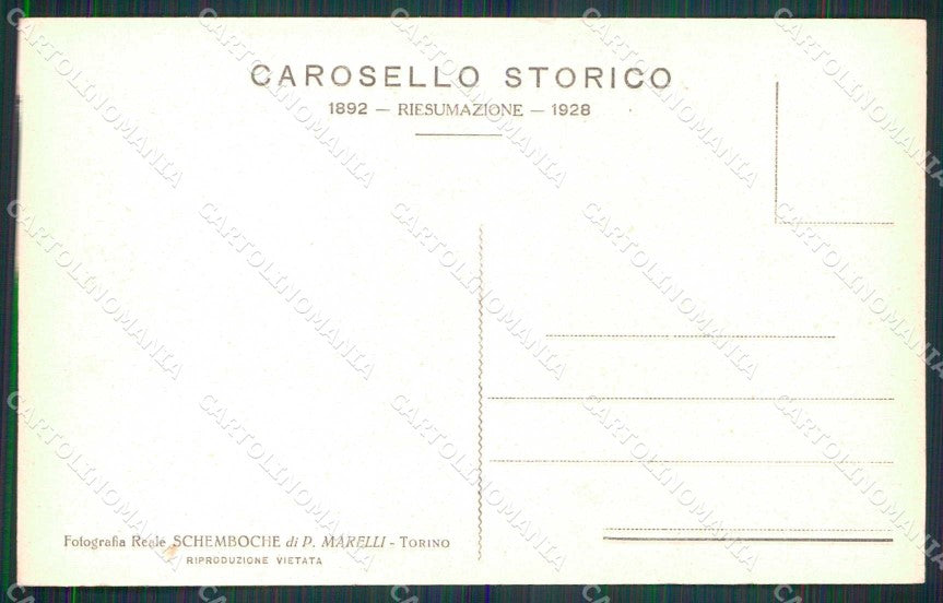 Torino Città Carosello Storico Costumi cartolina MZ6936 – retro