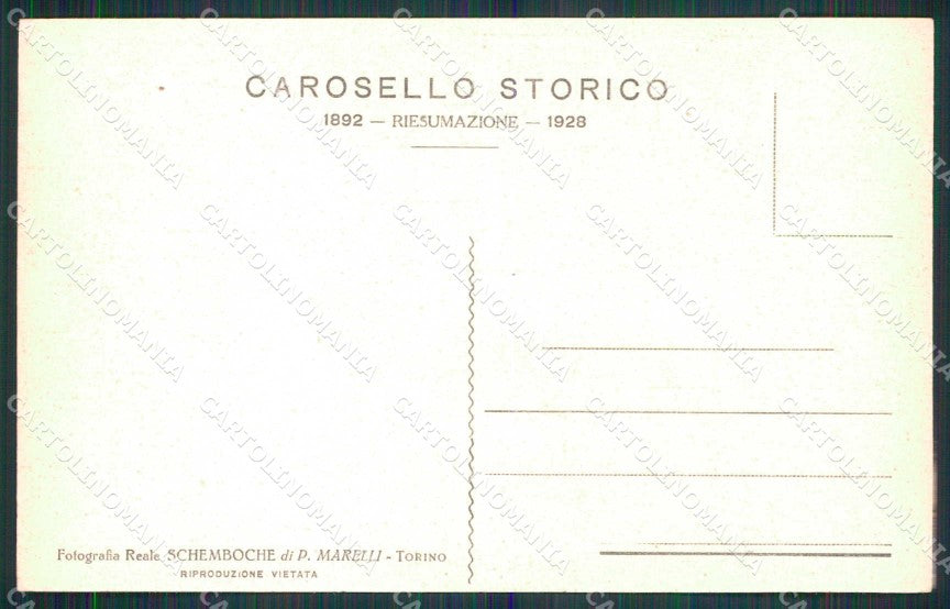Torino Città Carosello Storico Costumi cartolina MZ6937 – retro