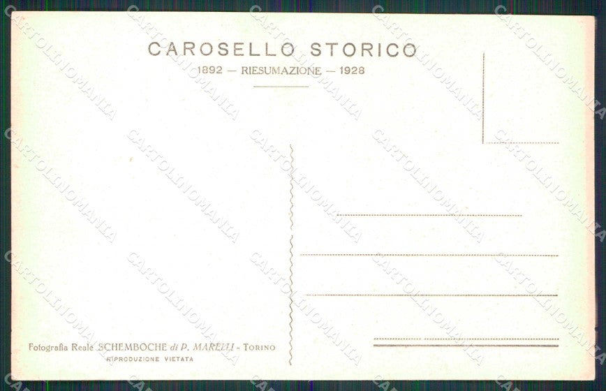 Torino Città Carosello Storico Costumi cartolina MZ6938 – retro