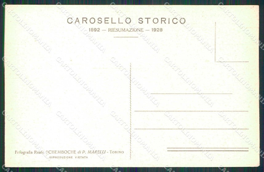 Torino Città Carosello Storico Costumi cartolina MZ6939 – retro