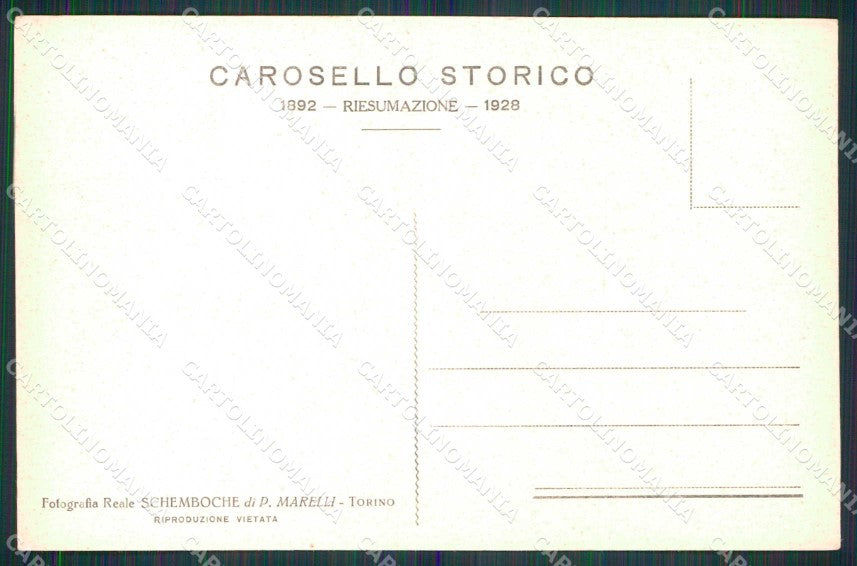 Torino Città Carosello Storico Costumi cartolina MZ6940 – retro