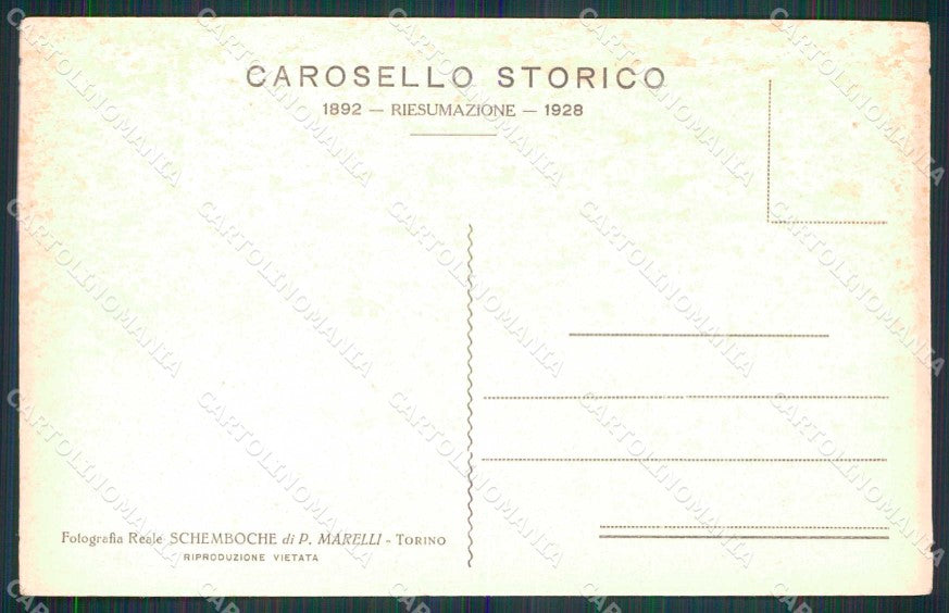 Torino Città Carosello Storico Costumi cartolina MZ6941 – retro