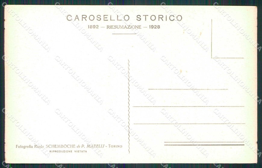 Torino Città Carosello Storico Costumi cartolina MZ6942 – retro