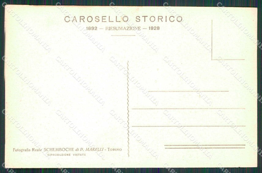 Torino Città Carosello Storico Costumi cartolina MZ6943 – retro