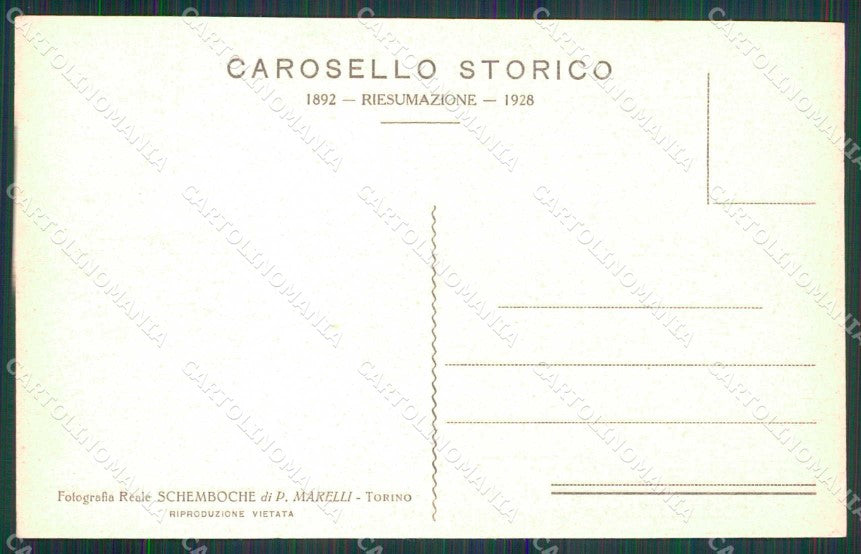 Torino Città Carosello Storico Costumi cartolina MZ6944 – retro