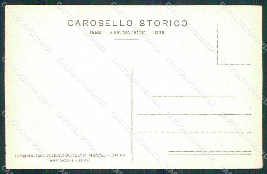 Torino Città Carosello Storico Costumi cartolina MZ6945 – retro