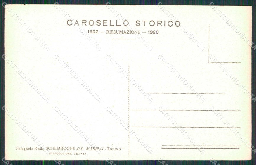 Torino Città Carosello Storico Costumi cartolina MZ6946 – retro