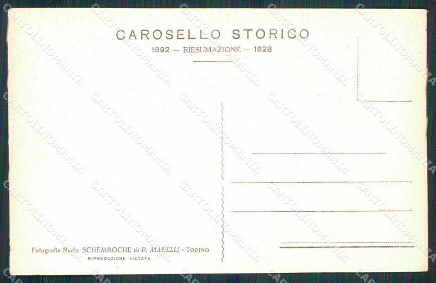 Torino Città Carosello Storico Costumi cartolina MZ6948 – retro