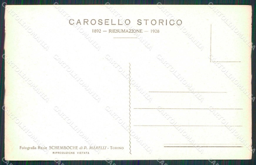 Torino Città Carosello Storico Costumi cartolina MZ6949 – retro