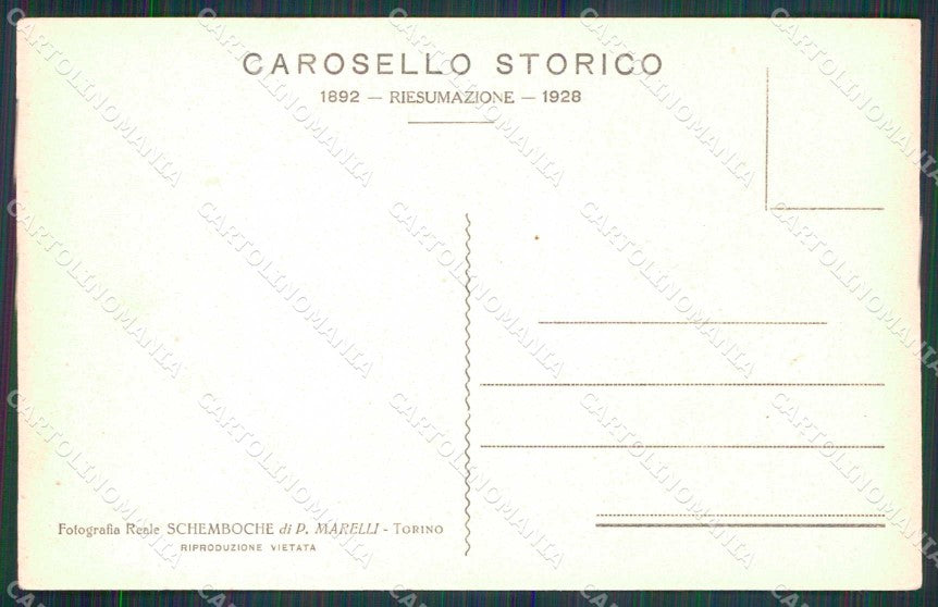 Torino Città Carosello Storico Costumi cartolina MZ6950 – retro