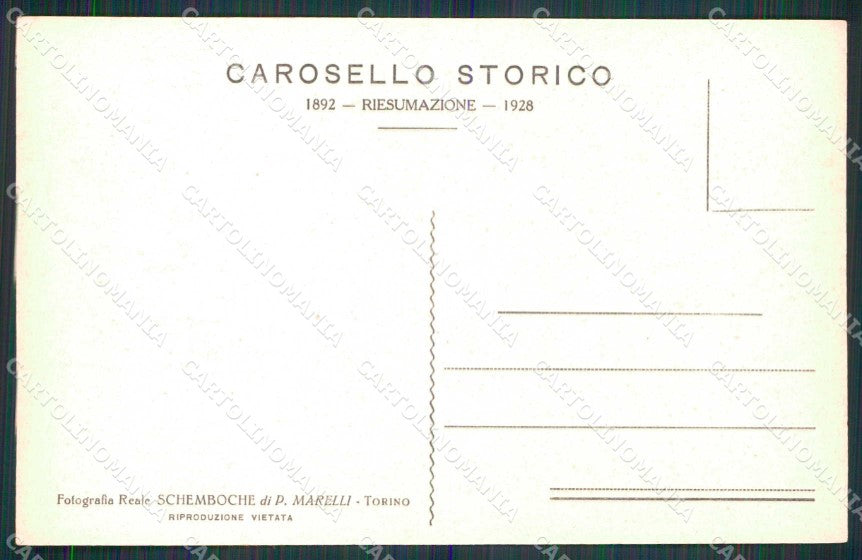 Torino Città Carosello Storico Costumi cartolina MZ6951 – retro