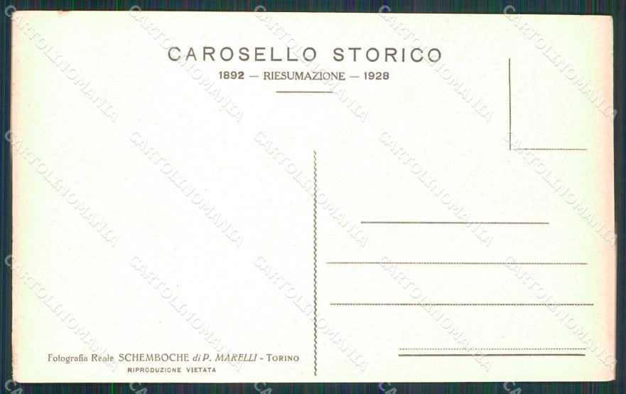 Torino Città Carosello Storico Costumi cartolina MZ6954 – retro
