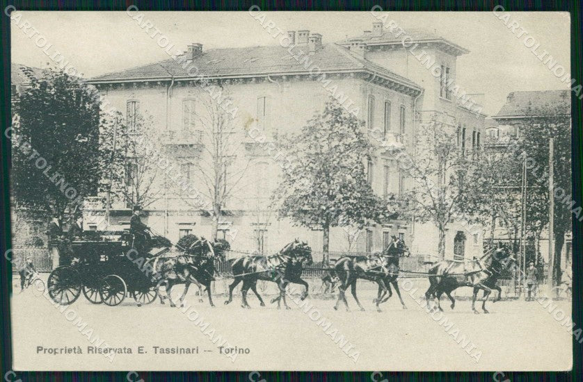 Torino Città Carrozza Cavalli cartolina MZ6971 – fronte