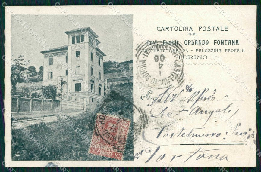 Torino Città Architetto Fontana Palazzina Propria cartolina MZ6976 – fronte