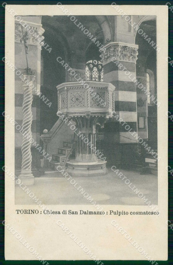 Torino Città Chiesa San Dalmazzo Pulpito Cosmatesco cartolina MZ6982 – fronte
