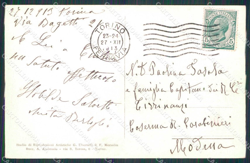 Torino Città Casa Salvetti cartolina MZ6988 – retro
