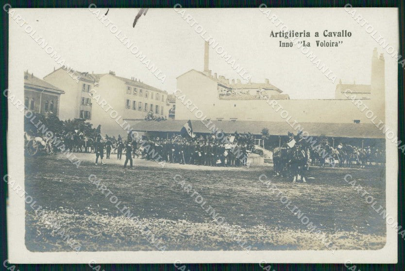 Milano Città Voloira Artiglieria a Cavallo Inno Militari Foto cartolina MZ7017 – fronte