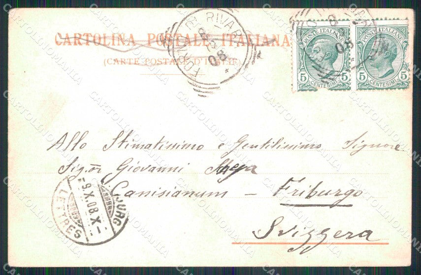 Torino Città Ricordo di Stazione cartolina MZ7027 – retro