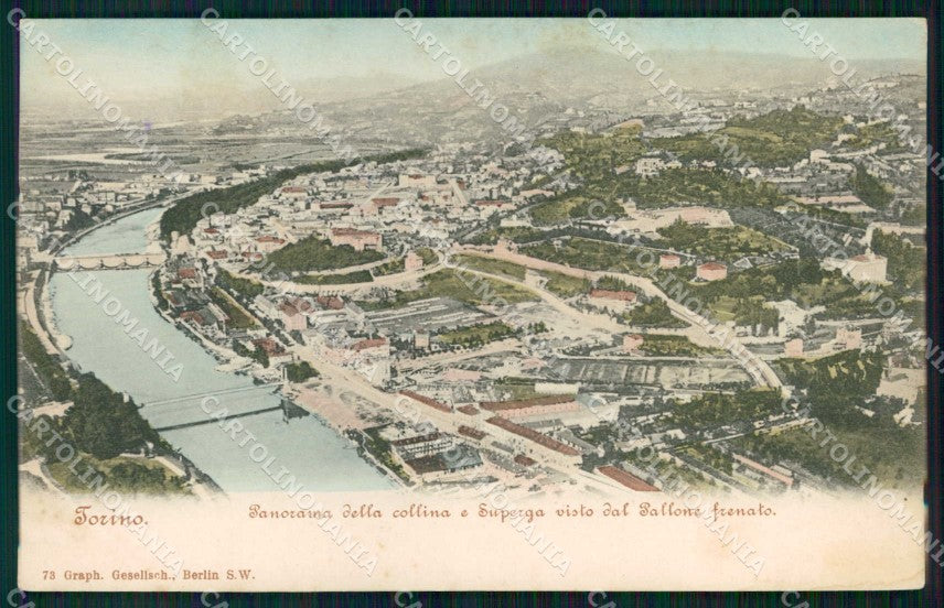 Torino Città Panorama dal Pallone Frenato cartolina MZ7052 – fronte