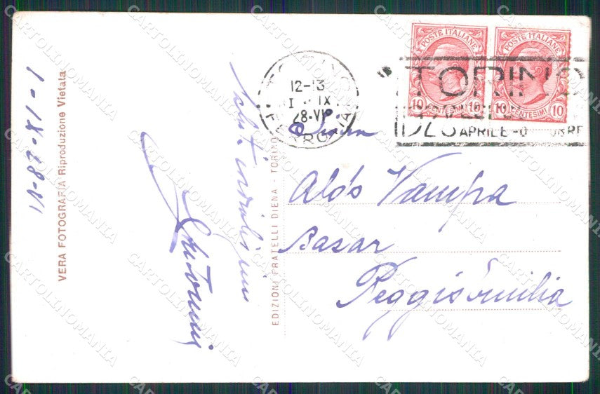 Torino Città Veduta dall'Aeroplano Foto cartolina MZ7062 – retro