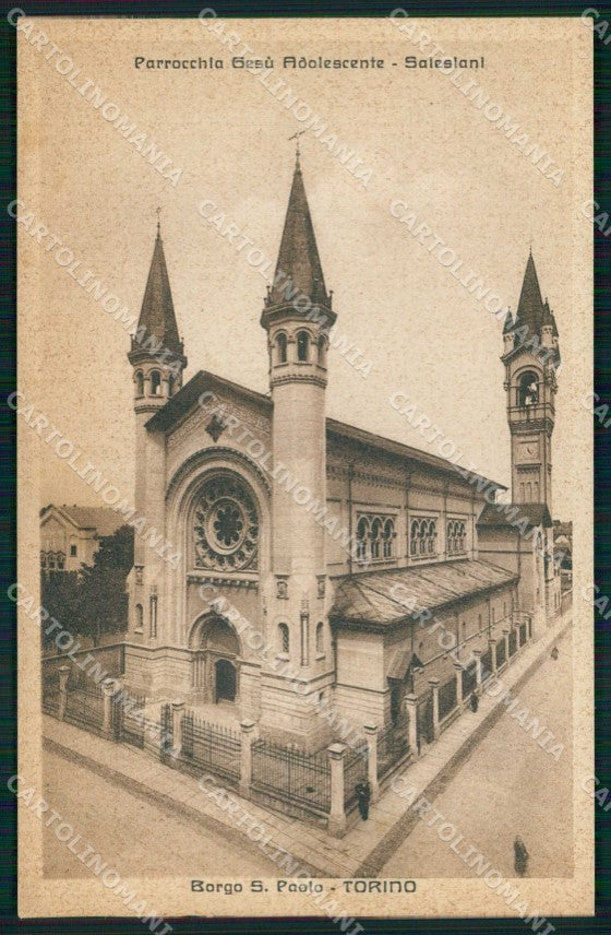 Torino Città Chiesa Gesù Adolescente Borgo San Paolo Salesiani cartolina MZ7077 – fronte