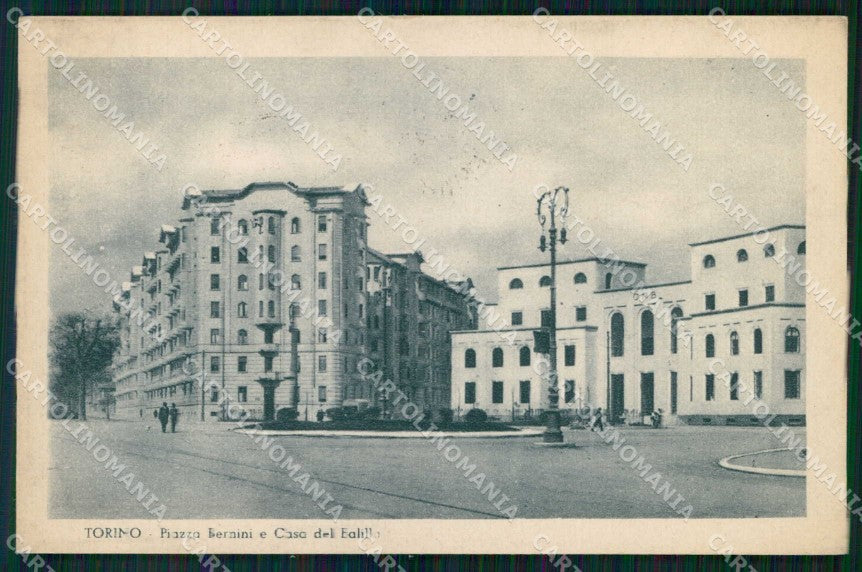 Torino Città Piazza Bernini Casa del Balilla cartolina MZ7119 – fronte