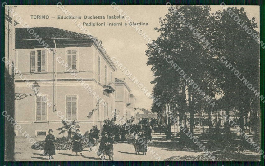 Torino Città Educatorio Duchessa Isabella Giardino cartolina MZ7122 – fronte