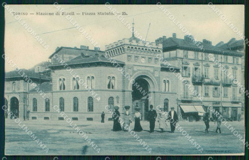 Torino Città Piazza Statuto Stazione Rivoli Calligaris cartolina MZ7141 – fronte