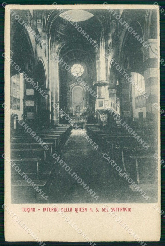 Torino Città Interno Chiesa Nostra Signora del Suffragio cartolina MZ7163 – fronte
