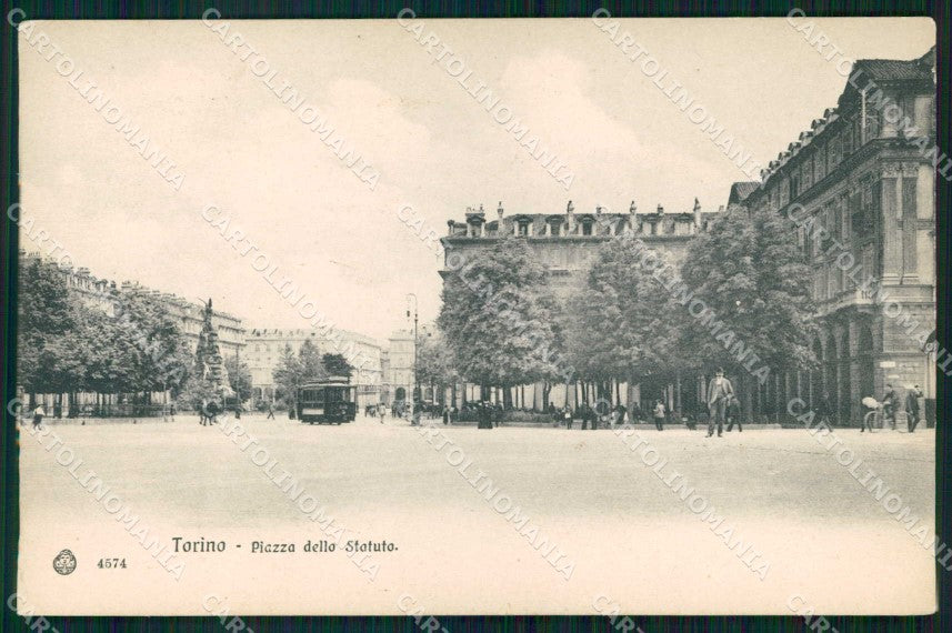 Torino Città Piazza Statuto Tram Brunner 4574 cartolina MZ7168 – fronte