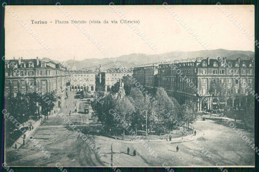 Torino Città Piazza Statuto Tram cartolina MZ7170 – fronte