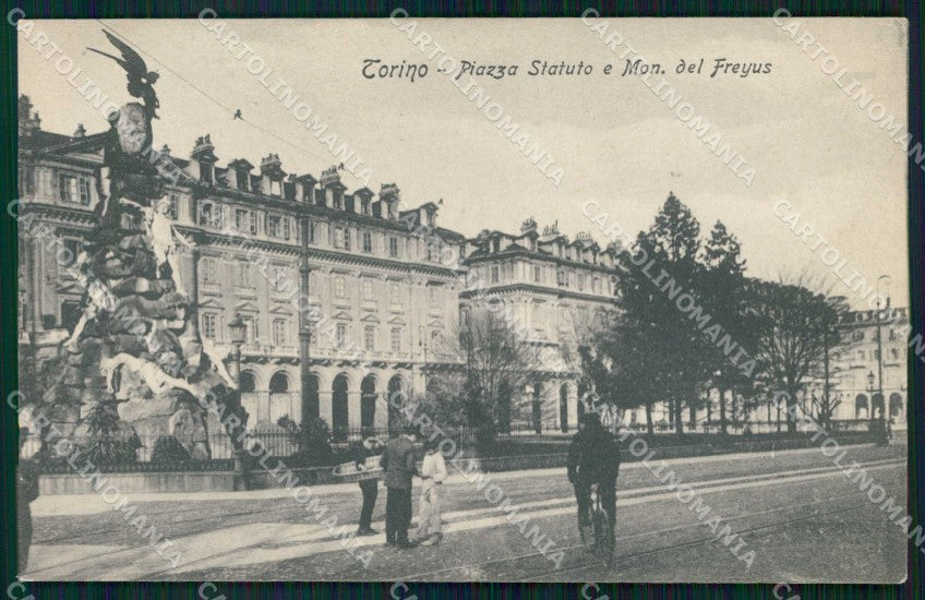 Torino Città Piazza Statuto Monumento Frejus cartolina MZ7178 – fronte